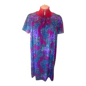 Vintage Bradlees Smocked Floral Paisley House Dress – NWT – Size 1X